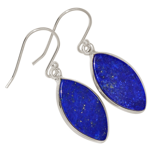 Natural Lapis Lazuli - Afghanistan 925 Silver Earrings Jewelry ALLE-17634