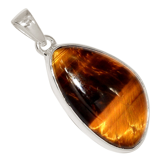 Natural Tiger Eye - South Africa 925 Sterling Silver Pendant Jewelry ALLP-27862