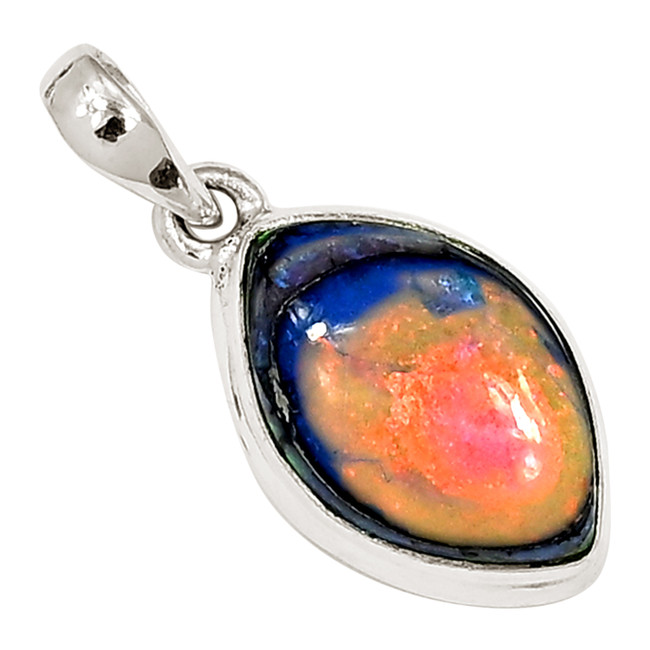 Lab Grown Sterling Opal 925 Sterling Silver Pendant Jewelry ALLP-27514