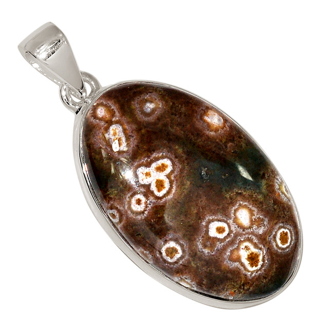 Natural Ocean Jasper - Madagascar 925 Sterling Silver Pendant Jewelry ALLP-27754