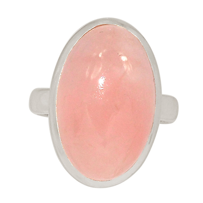 Natural Rose Quartz - Madagascar 925 Silver Ring Jewelry s.6.5 ALLR-29488