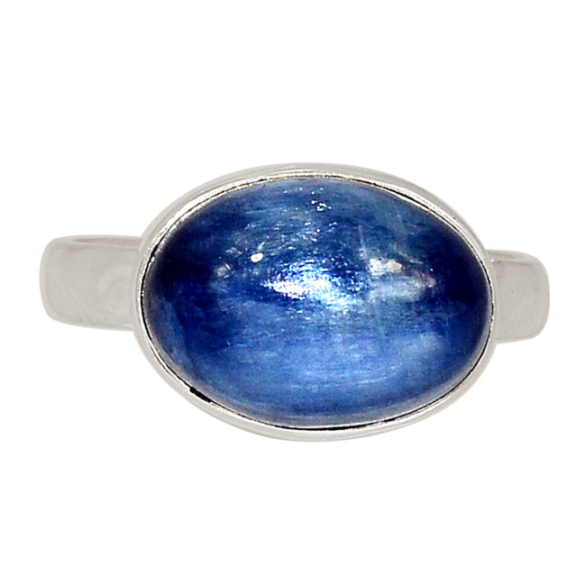 Natural Kyanite - Brazil 925 Sterling Silver Ring Jewelry s.8 ALLR-28626