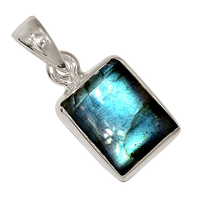 Natural Labradorite - Madagascar 925 Sterling Silver Pendant Jewelry ALLP-27319