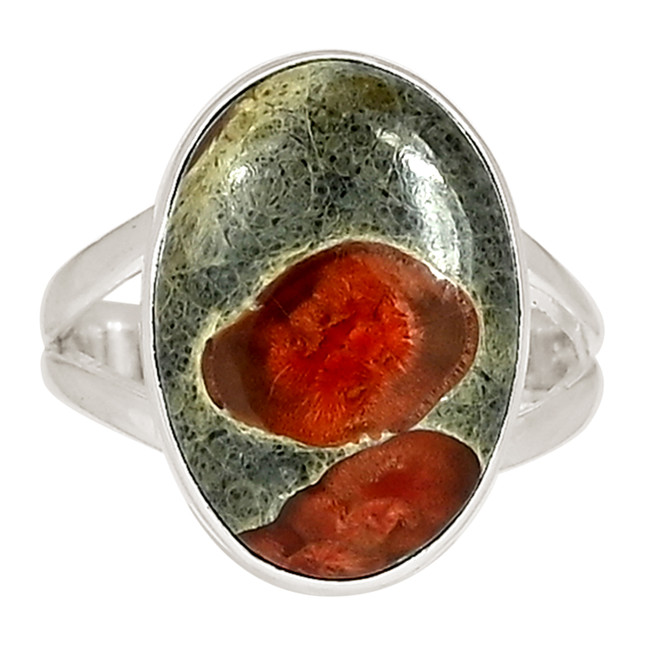 Natural Peanut Obsidian 925 Sterling Silver Ring Jewelry s.10 ALLR-29008