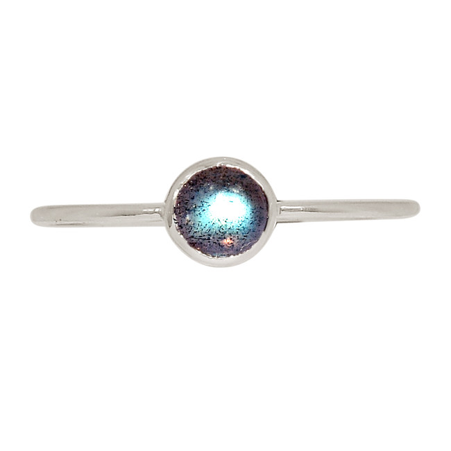Natural Labradorite - Madagascar 925 Sterling Silver Ring Jewelry s.9 ALLR-28319