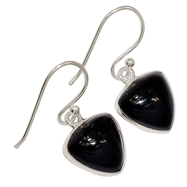 Black Onyx - Brazil 925 Sterling Silver Earrings Jewelry ALLE-17572