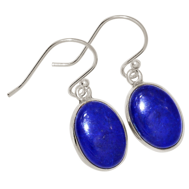 Natural Lapis Lazuli - Afghanistan 925 Silver Earrings Jewelry ALLE-17577