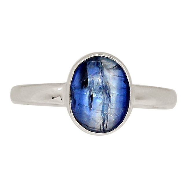Natural Kyanite - Brazil 925 Sterling Silver Ring Jewelry s.7 ALLR-29538