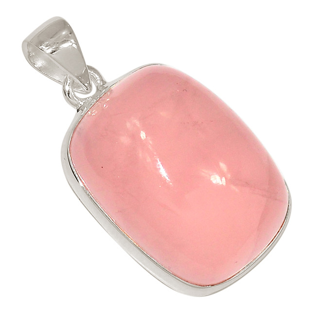 Natural Rose Quartz - Madagascar 925 Sterling Silver Pendant Jewelry ALLP-28044