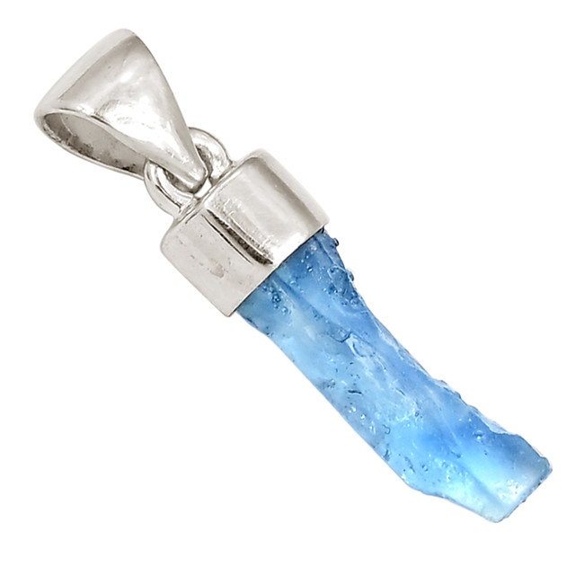 Natural Aquamarine Rough - Brazil 925 Sterling Silver Pendant Jewelry ALLP-27616