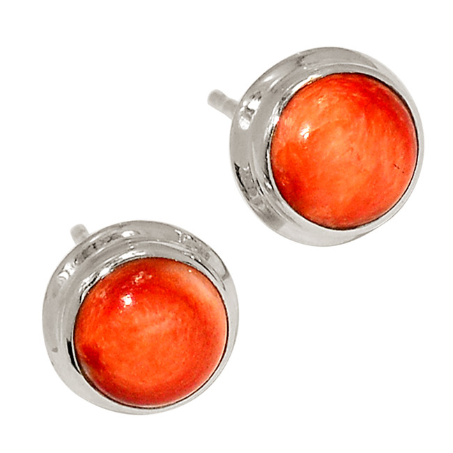 Natural Oyster 925 Sterling Silver Earrings Stud Jewelry ALLE-18080