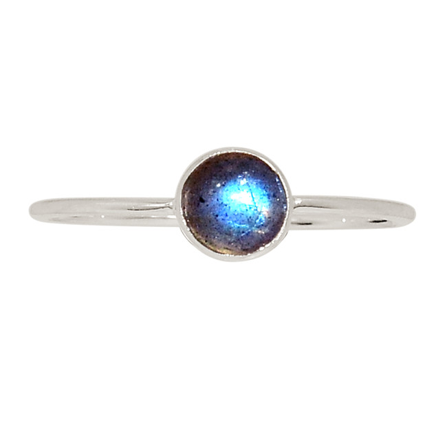 Natural Labradorite - Madagascar 925 Sterling Silver Ring XQ14 s.8 ALLR-28578