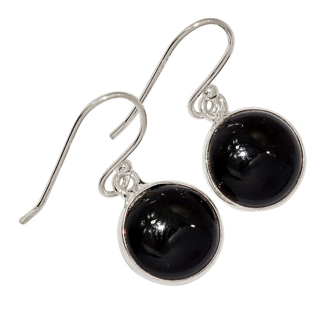 Black Onyx - Brazil 925 Sterling Silver Earrings Jewelry ALLE-17457