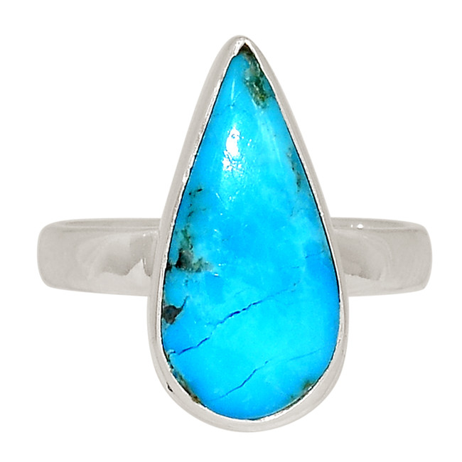 Composite Mohave Blue Turquoise 925 Sterling Silver Ring Jewelry s.8 ALLR-29434