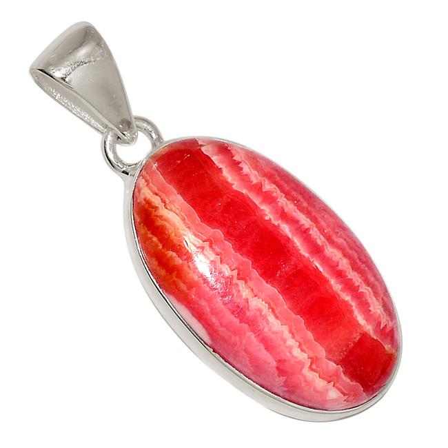 Natural Rhodochrosite - Argentina 925 Sterling Silver Pendant Jewelry ALLP-27227