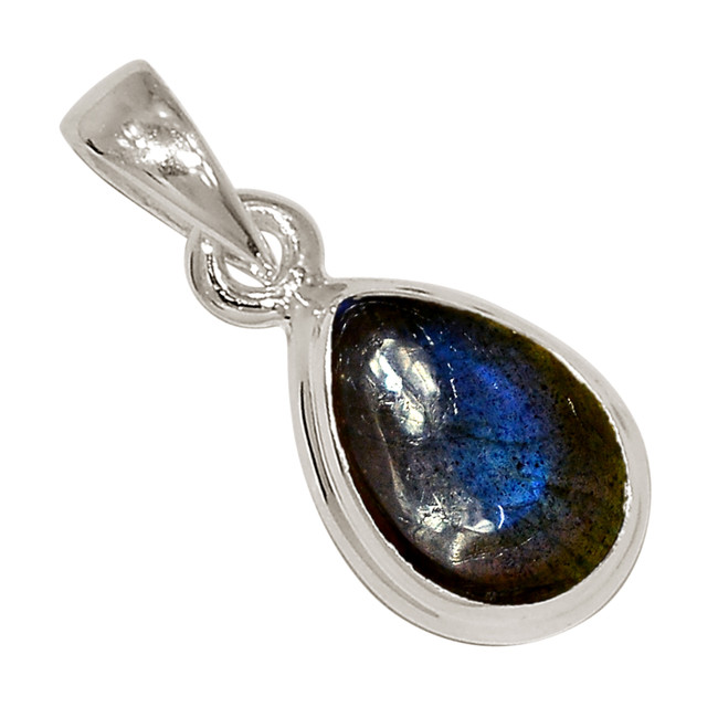 Natural Labradorite - Madagascar 925 Sterling Silver Pendant Jewelry ALLP-27318