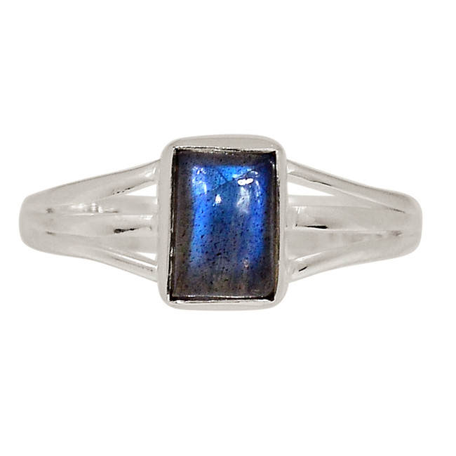 Natural Labradorite - Madagascar 925 Sterling Silver Ring Jewelry s.8 ALLR-29541