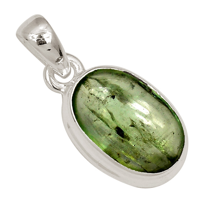 Natural Mint Green Kyanite - India 925 Silver Pendant Jewelry ALLP-27493