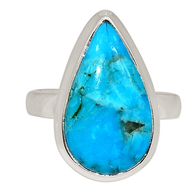 Composite Mohave Blue Turquoise 925 Sterling Silver Ring Jewelry s.8 ALLR-29436