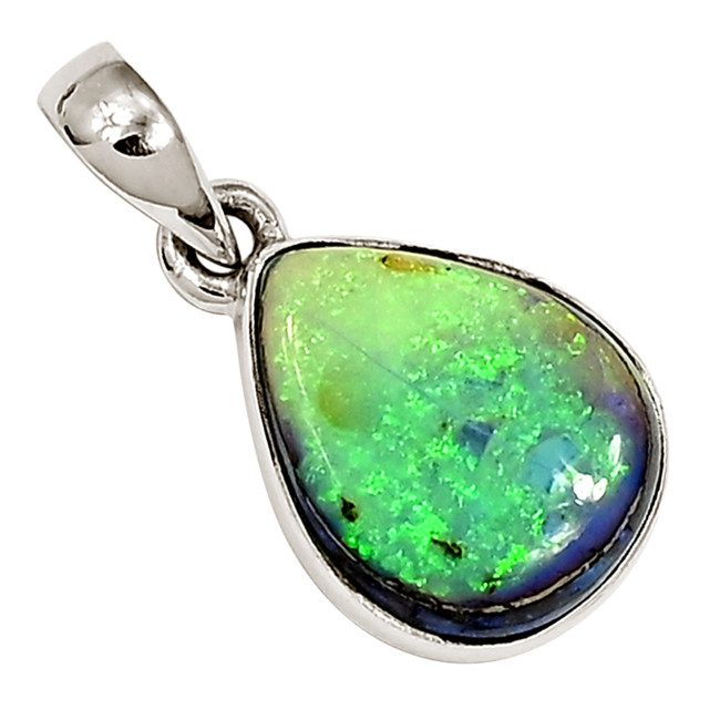 Lab Grown Sterling Opal 925 Sterling Silver Pendant Jewelry ALLP-27513