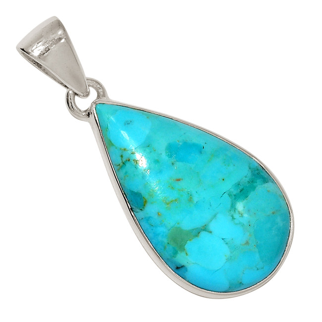 Composite Mohave Blue Turquoise 925 Sterling Silver Pendant Jewelry ALLP-27213