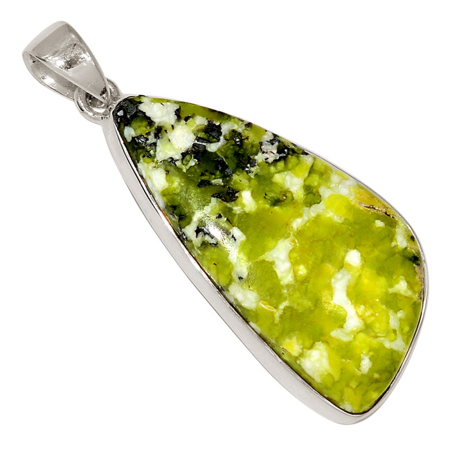 Natural Lizardite Serpentine 925 Sterling Silver Pendant Jewelry ALLP-28034