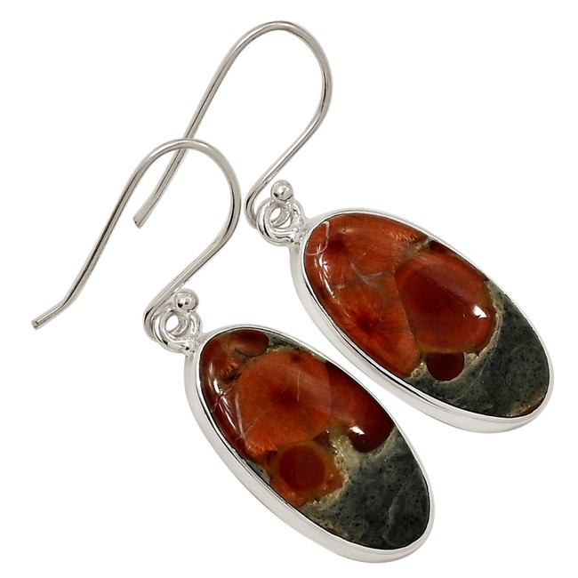Natural Peanut Obsidian 925 Sterling Silver Earrings Jewelry ALLE-17831