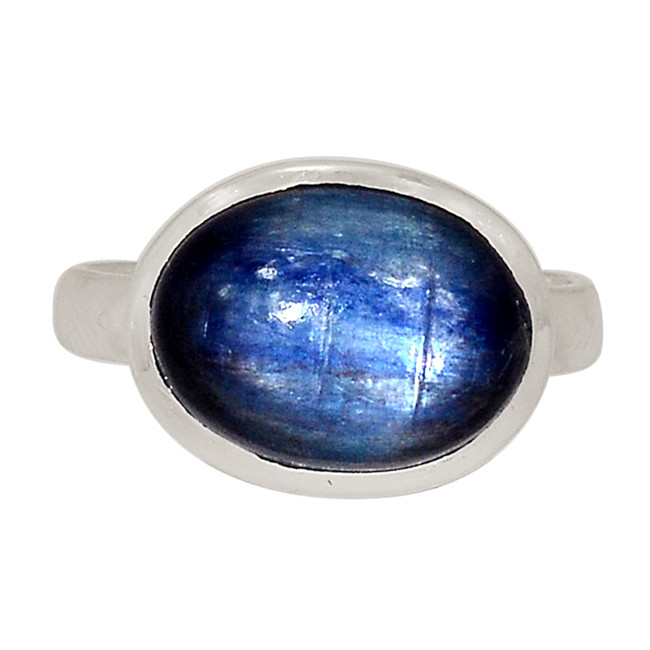 Natural Kyanite - Brazil 925 Sterling Silver Ring Jewelry s.8 ALLR-28628