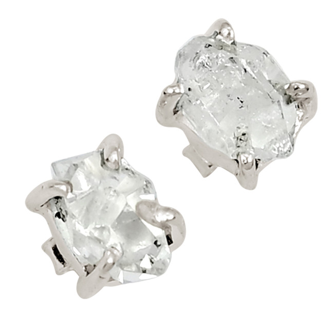Natural Herkimer Diamond - USA 925 Sterling Silver Earrings Jewelry ALLE-17910