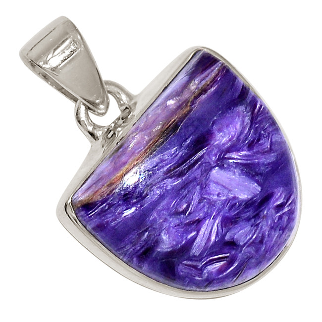 Natural Siberian Charoite 925 Sterling Silver Pendant Jewelry ALLP-27276