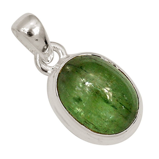Natural Mint Green Kyanite - India 925 Silver Pendant Jewelry ALLP-27490