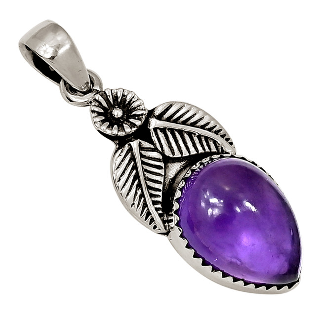 Natural Amethyst - Africa 925 Sterling Silver Pendant Jewelry ALLP-27603