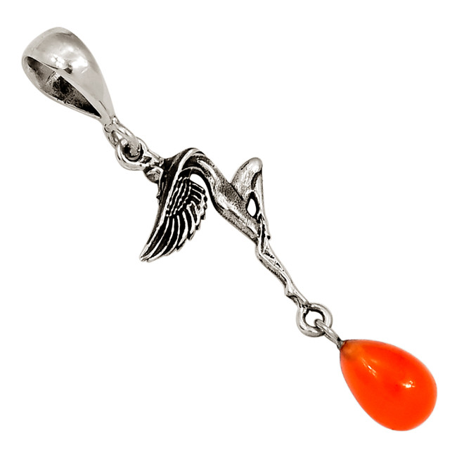 Fairy - Carnelian 925 Sterling Silver Pendant Jewelry ALLP-27625