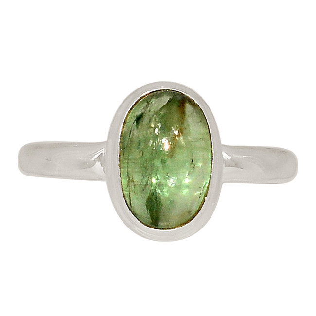 Natural Green Kyanite 925 Sterling Silver Ring Jewelry s.9 ALLR-29618
