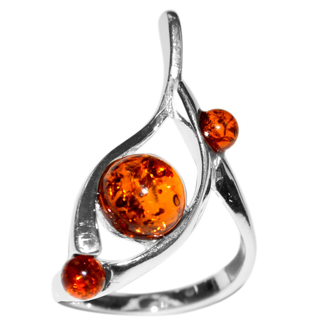4g Authentic Baltic Amber 925 Sterling Silver Ring Jewelry s.10 A7444S10