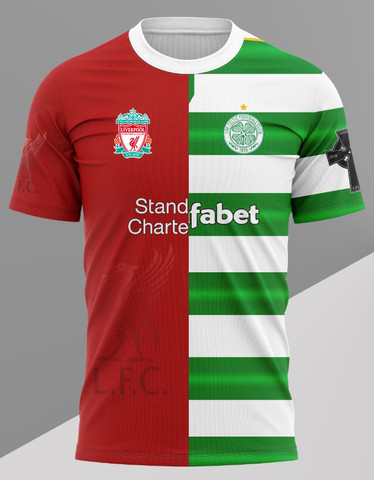 NEW HALF LIVERPOOL HALF CELTIC JERSEY 
