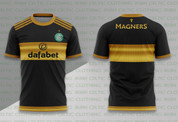 CELTIC SHIRT Gold AND black #907