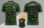 LISBOA camouflage SHIRT + BUFF MASK GREEN# 915