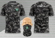 LISBOA camouflage SHIRT + BUFF MASK GRAY # 917