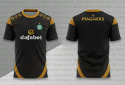 CELTIC SHIRT BLACK AND GOLD #924