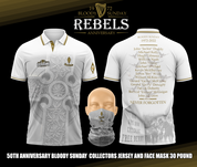 WHITE BLOODY SUNDAY 50TH ANNIVERSARY COLLECTORS JERSEY FREE SNOOD 