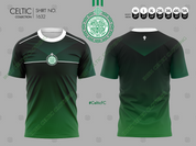 CELTIC FADE GREEN AND BLACK NO SPONSOR #1632