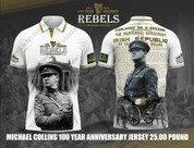 Michael Collins 100 year anniversary polo's white