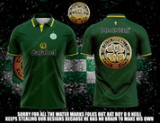 #1664 GREEN POLO YELLOW CUFFS CREST ON THE BACK  