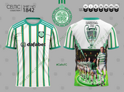 WHITE AND GREEN CELTIC LIONS WALKING #1842