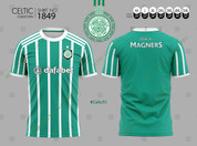 AWAY GREEN WITH WHITE STRIPS #1849