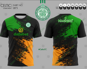 Black shirt green n orange Brush  #1873