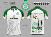 Celtic Lisboa green white polo #1885