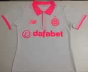 LADIES PINK AND WHITE POLO