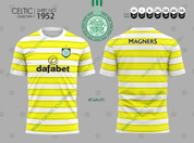  YELLOW WHITE SML HOOPS #1952